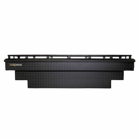 Camlocker 71in Crossover Truck Tool Box Notched with Rail, Matte Black Aluminum KS71UNRLMB